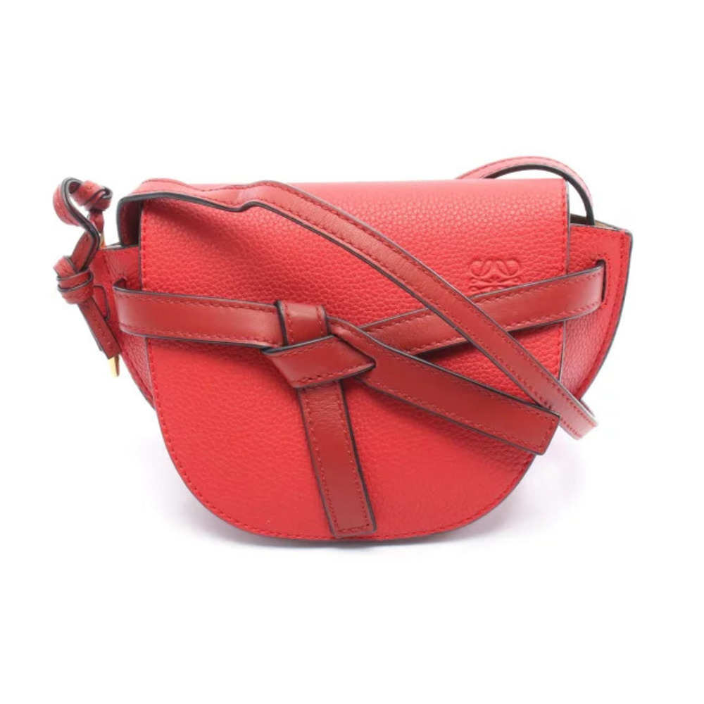 Loewe Gate Bag Shoulder Leather Red